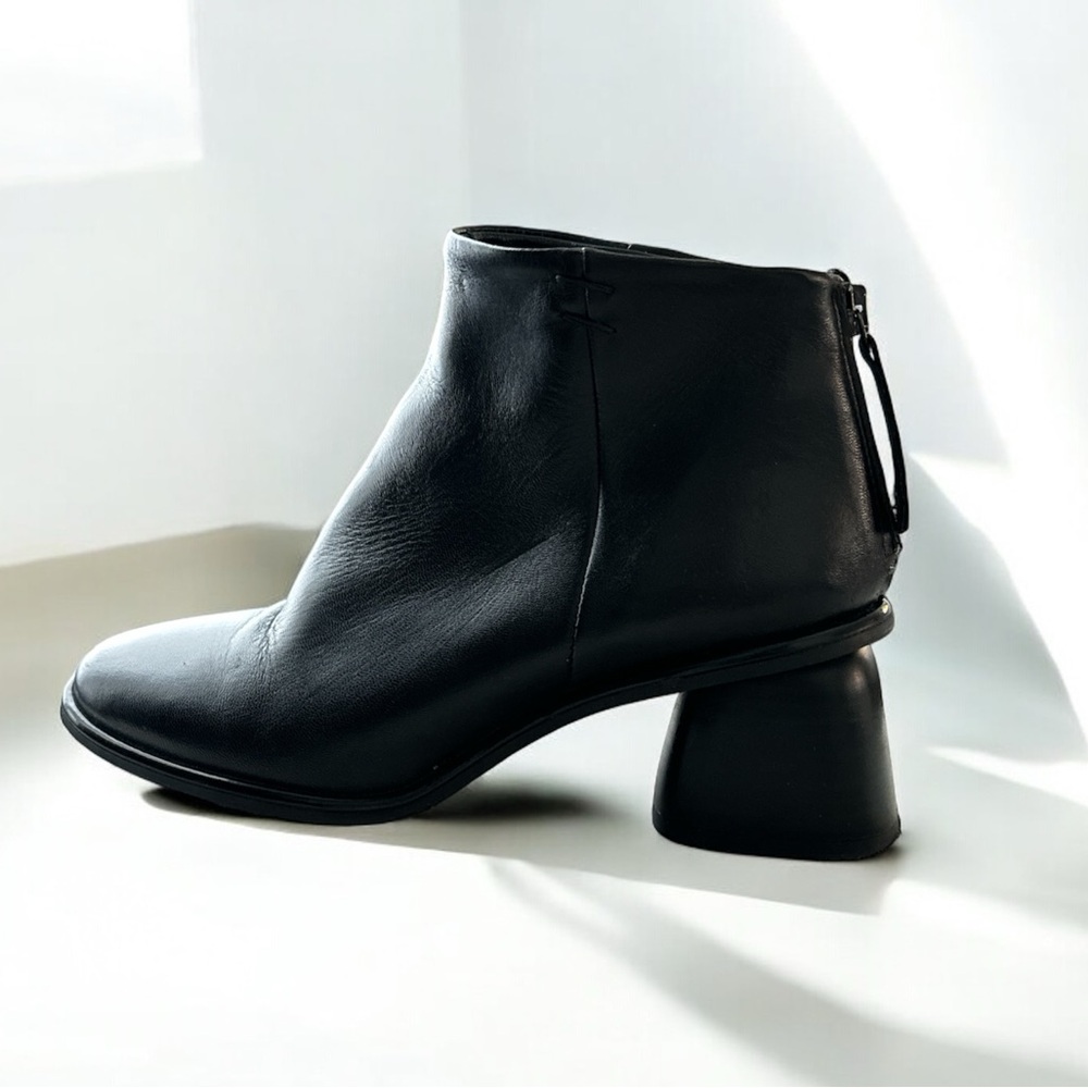 ⭐️ PierFrancescoVicenti Heeled Ankle Leather Boots Black Size 8
